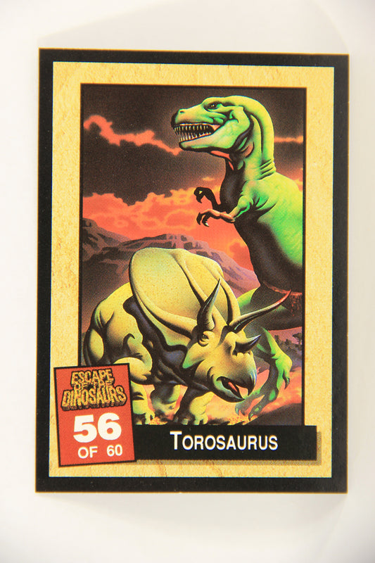 Escape Of The Dinosaurs 1993 Trading Card #56 Torosaurus ENG L017741