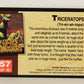 Escape Of The Dinosaurs 1993 Trading Card #57 Triceratops ENG L017742