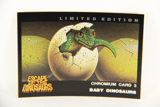 Escape Of The Dinosaurs 1993 Trading Card Chromium #3 Baby Dinosaurs ENG L017747