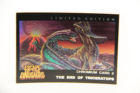 Escape Of The Dinosaurs 1993 Trading Card Chromium #5 The End Of Triceratops ENG L017749