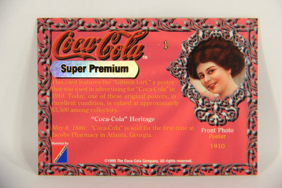 Coca-Cola Super Premium 1995 Trading Card #1 Gibson Girl Poster 1910 L017751