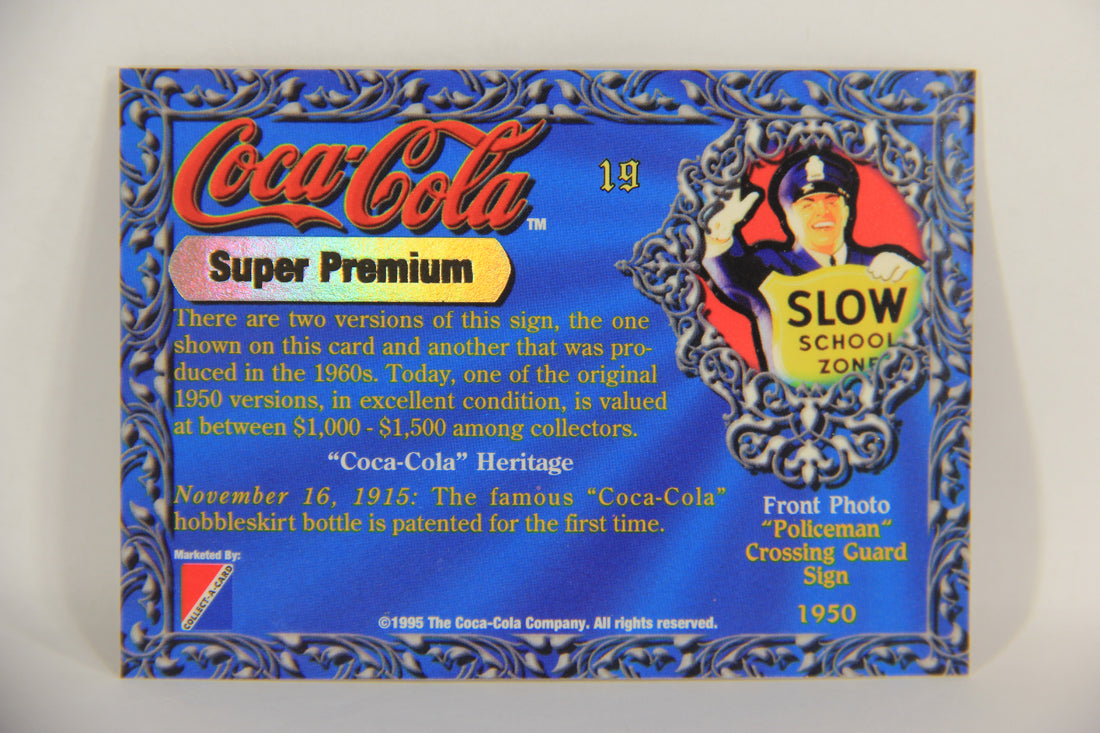 Coca-Cola Super Premium 1995 Trading Card #19 Policeman Crossing Guard Sign 1950 L017769