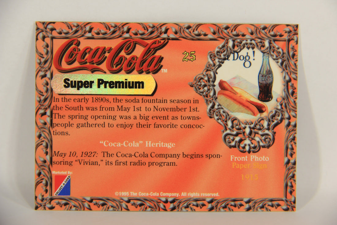 Coca-Cola Super Premium 1995 Trading Card #25 Paper Sign 1915 L017775