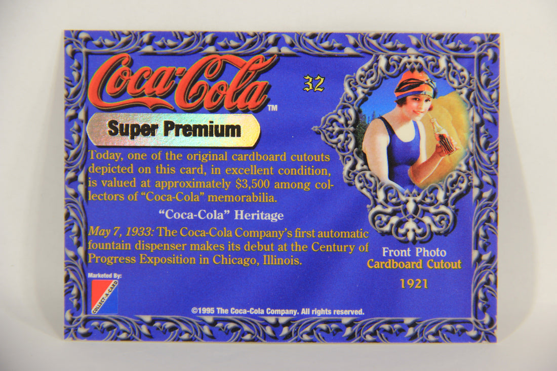 Coca-Cola Super Premium 1995 Trading Card #32 Cardboard Cutout 1921 L017782