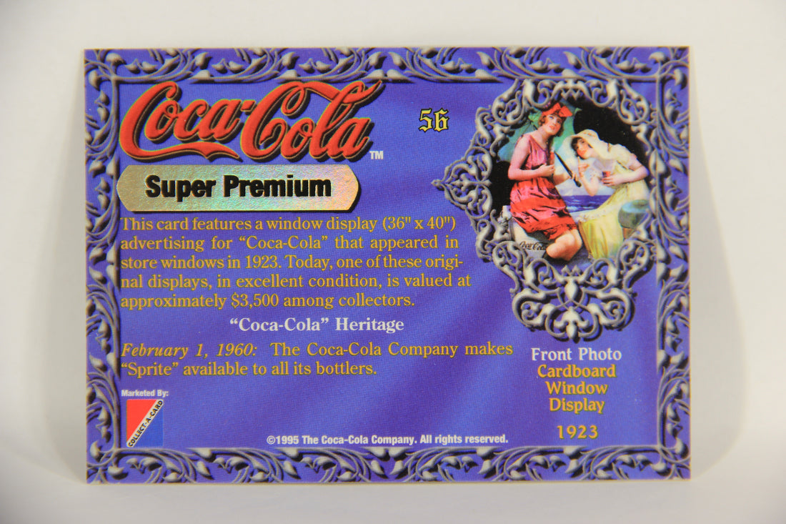 Coca-Cola Super Premium 1995 Trading Card #56 Cardboard Window Display 1923 L017806