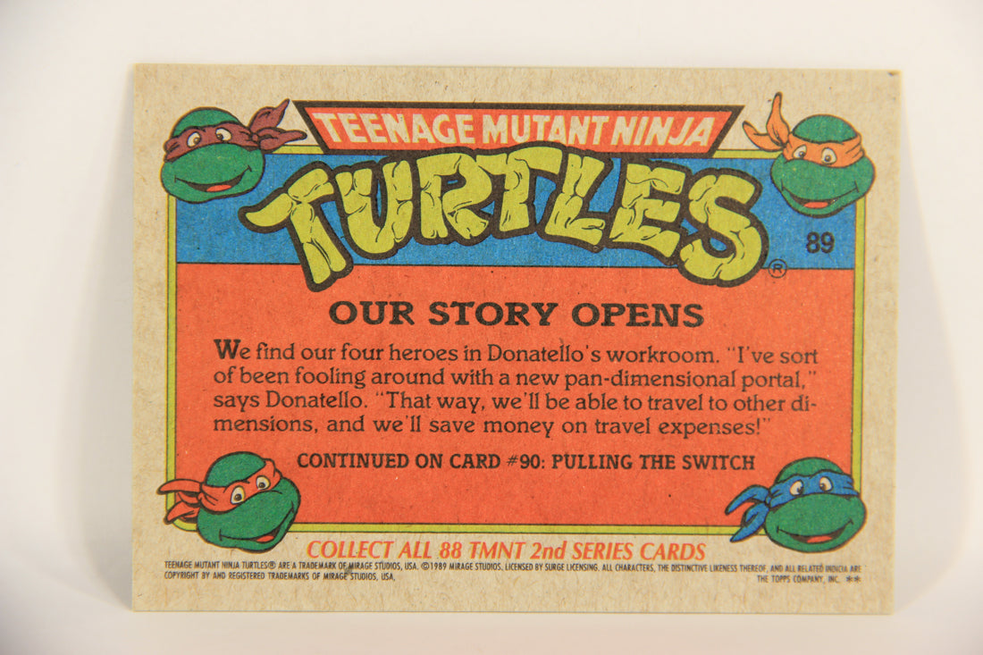 Teenage Mutant Ninja Turtles 2nd Series 1989 Trading Card #89 Our Story Opens L017811