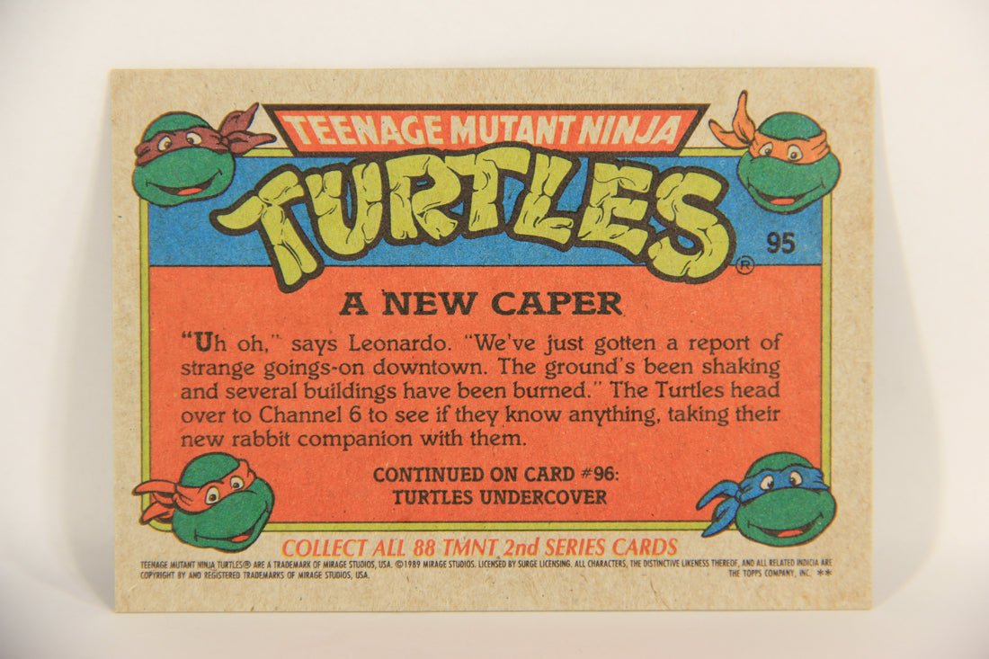 Teenage Mutant Ninja Turtles 2nd Series 1989 Trading Card #95 A New Caper L017817