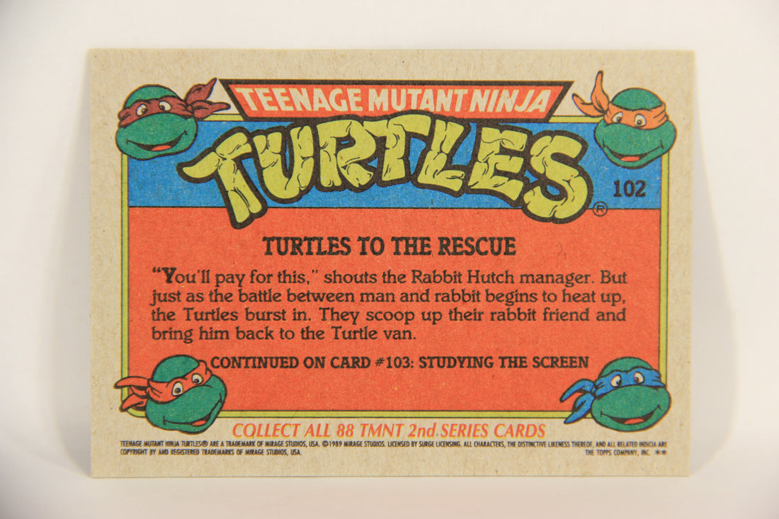 Teenage Mutant Ninja Turtles 2nd Series 1989 Trading Card #102 Turtles To The Rescue L017824