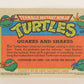 Teenage Mutant Ninja Turtles 2nd Series 1989 Trading Card #105 Quakes And Shakes L017827