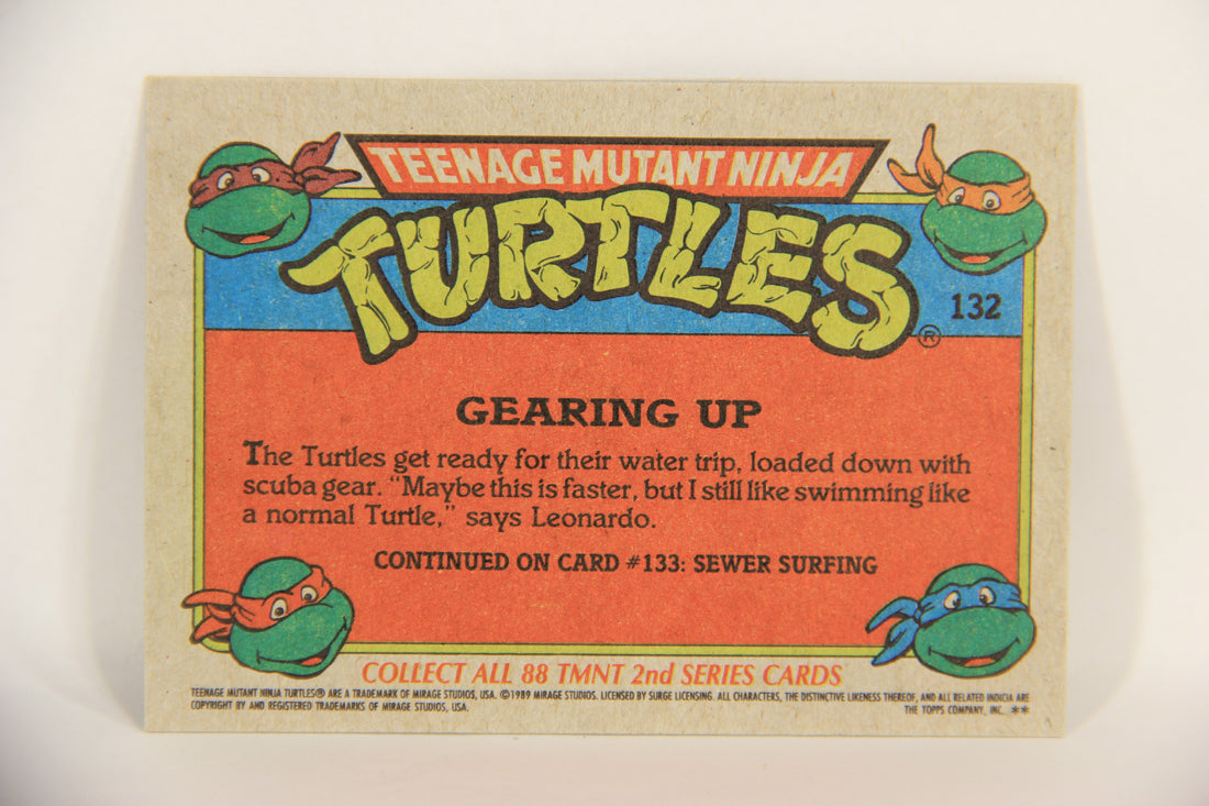 Teenage Mutant Ninja Turtles 2nd Series 1989 Trading Card #132 Gearing Up L017854