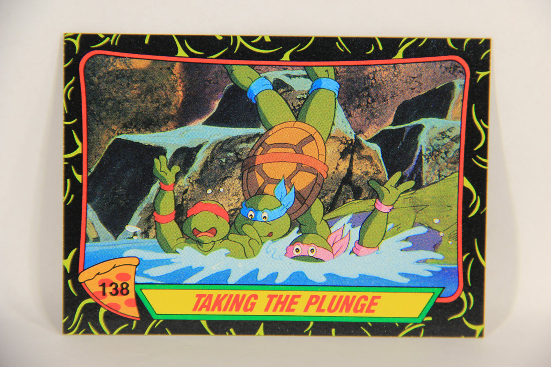 Teenage Mutant Ninja Turtles 2nd Series 1989 Trading Card #138 Taking The Plunge L017860