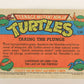 Teenage Mutant Ninja Turtles 2nd Series 1989 Trading Card #138 Taking The Plunge L017860