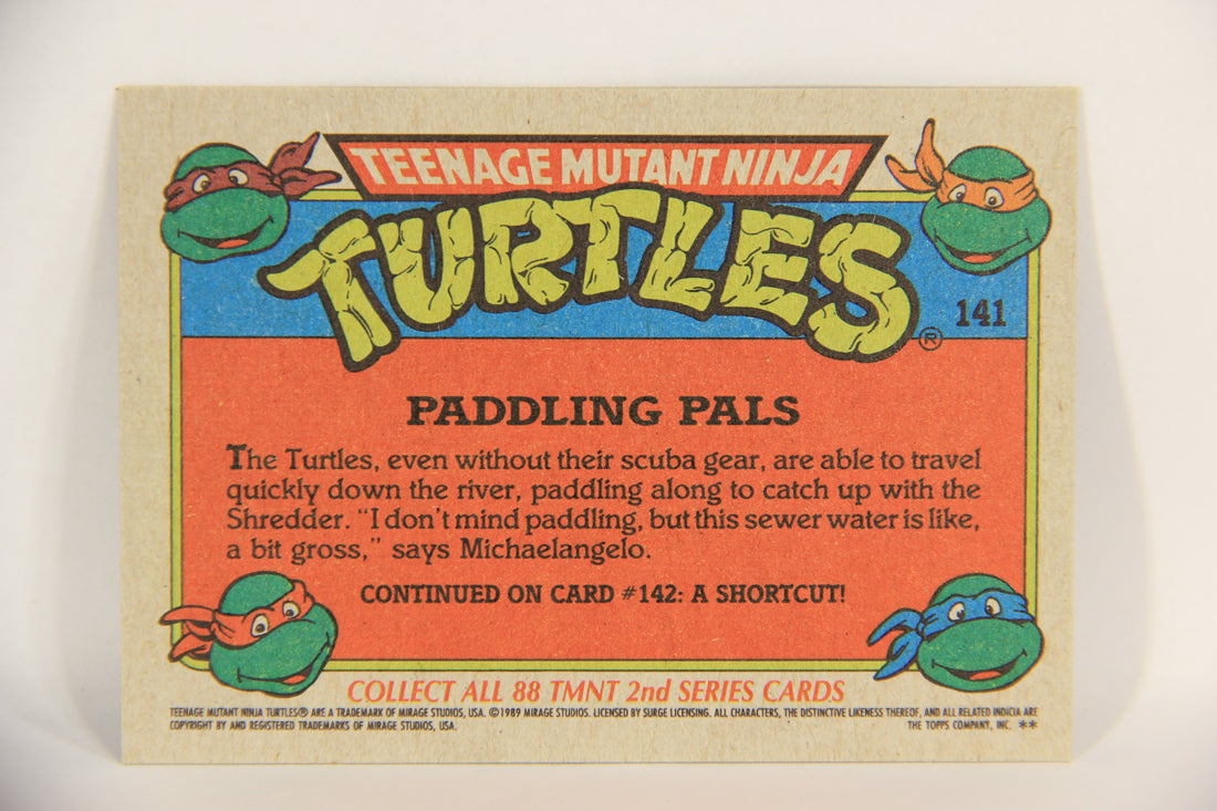 Teenage Mutant Ninja Turtles 2nd Series 1989 Trading Card #141 Paddling Pals L017863