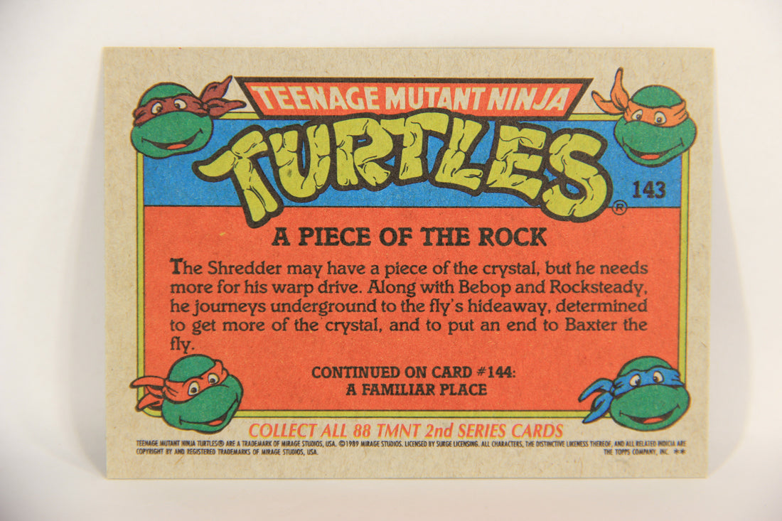 Teenage Mutant Ninja Turtles 2nd Series 1989 Trading Card #143 A Piece Of The Rock L017865