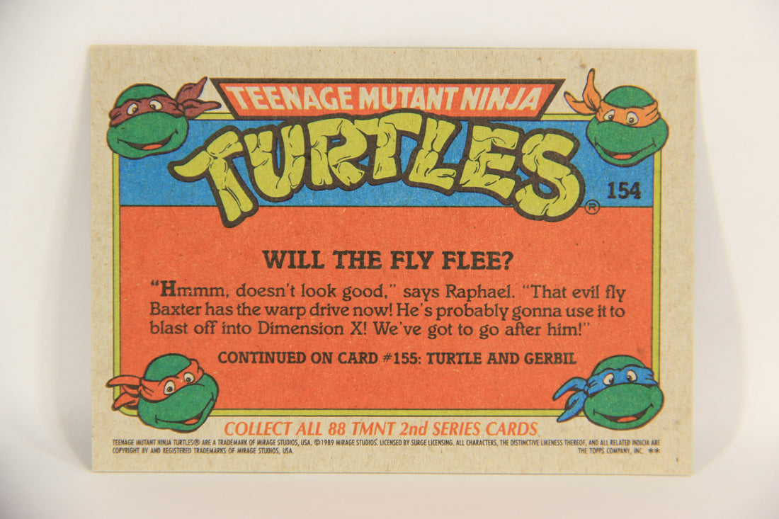 Teenage Mutant Ninja Turtles 2nd Series 1989 Trading Card #154 Will The Fly Flee L017876