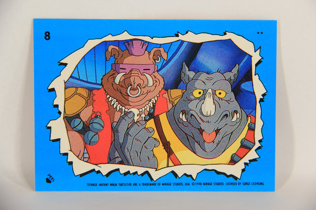 Teenage Mutant Ninja Turtles 2nd Series 1989 Card Sticker #8 Rocksteady & Bebop L017907