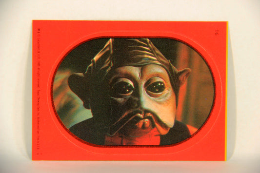 Star Wars ROTJ 1983 Topps Sticker Trading Card #16 Nien Nunb - Red L017919