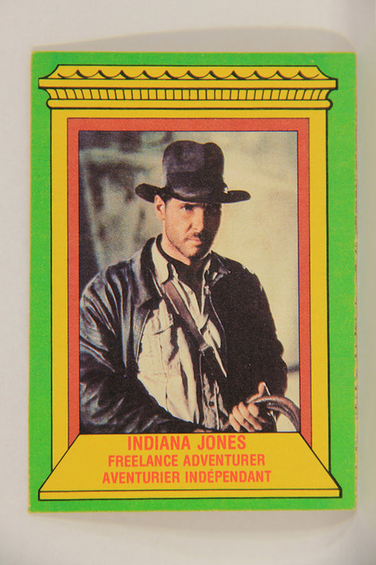 Raiders Of The Lost Ark 1981 Trading Card #2 Indiana Jones Freelance Adventurer FR-ENG OPC L017928