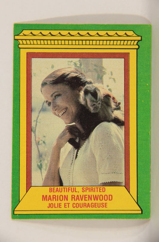 Raiders Of The Lost Ark 1981 Trading Card #3 Beautiful Spirited Marion Ravenwood FR-ENG OPC L017929