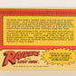 Raiders Of The Lost Ark 1981 Trading Card #7 Temple Of The Warriors FR-ENG OPC L017933