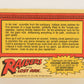 Raiders Of The Lost Ark 1981 Trading Card #12 Chased By A Boulder FR-ENG OPC L017938