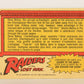 Raiders Of The Lost Ark 1981 Trading Card #15 Belloq's Prize FR-ENG OPC L017941