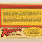 Raiders Of The Lost Ark 1981 Trading Card #19 Mystery Of History FR-ENG OPC L017945