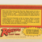 Raiders Of The Lost Ark 1981 Trading Card #22 Indy And Marion Reunited FR-ENG OPC L017948