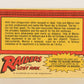 Raiders Of The Lost Ark 1981 Trading Card #32 Escape FR-ENG O-Pee-Chee L017958
