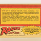 Raiders Of The Lost Ark 1981 Trading Card #34 Secret Of The Medallion FR-ENG OPC L017960