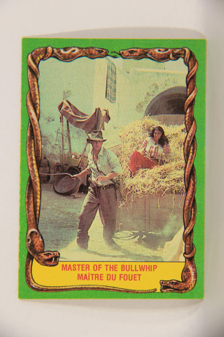 Raiders Of The Lost Ark 1981 Trading Card #37 Master Of The Bullwhip FR-ENG OPC L017963