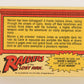 Raiders Of The Lost Ark 1981 Trading Card #37 Master Of The Bullwhip FR-ENG OPC L017963