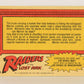 Raiders Of The Lost Ark 1981 Trading Card #39 Marion Ravenwood Dead FR-ENG OPC L017965