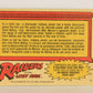 Raiders Of The Lost Ark 1981 Trading Card #40 The Rivals Meet FR-ENG OPC L017966