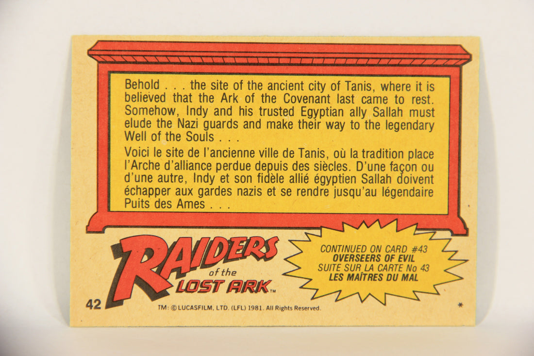 Raiders Of The Lost Ark 1981 Trading Card #42 The Tanis Digs FR-ENG OPC L017968