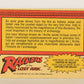 Raiders Of The Lost Ark 1981 Trading Card #53 Ark Of The Covenant FR-ENG OPC L017979