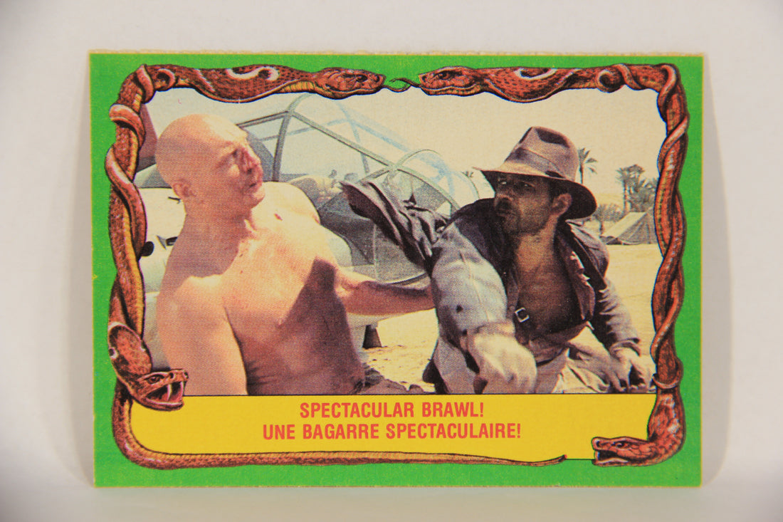 Raiders Of The Lost Ark 1981 Trading Card #65 Spectacular Brawl FR-ENG OPC L017991
