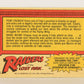 Raiders Of The Lost Ark 1981 Trading Card #65 Spectacular Brawl FR-ENG OPC L017991
