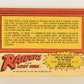 Raiders Of The Lost Ark 1981 Trading Card #71 Aboard The Bantu Wind FR-ENG OPC L017997