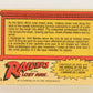 Raiders Of The Lost Ark 1981 Trading Card #73 Indy Hitches A Ride FR-ENG OPC L017999