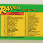 Raiders Of The Lost Ark 1981 Trading Card #88 Checklist FR-ENG O-Pee-Chee L018014