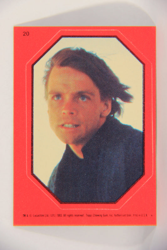 Star Wars ROTJ 1983 Topps Sticker Trading Card #20 Luke Skywalker - Red - Faulty L018022