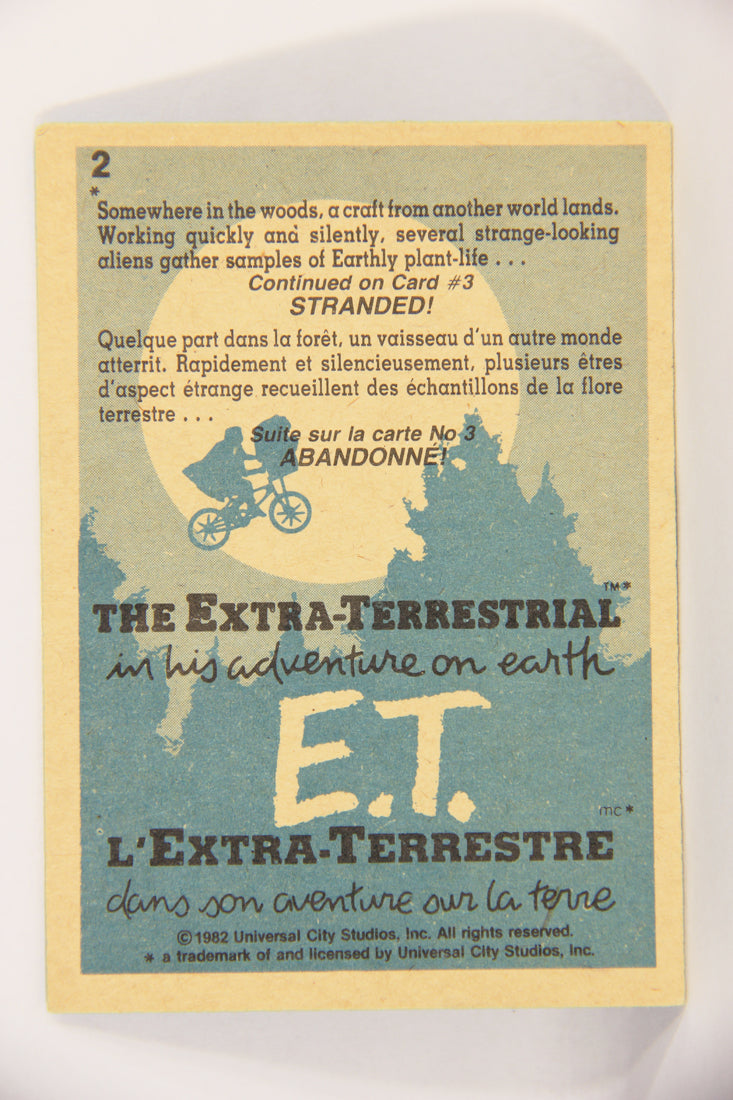 E.T. The Extra-Terrestrial 1982 Trading Card #2 Alien Visitors FR-ENG OPC L018029