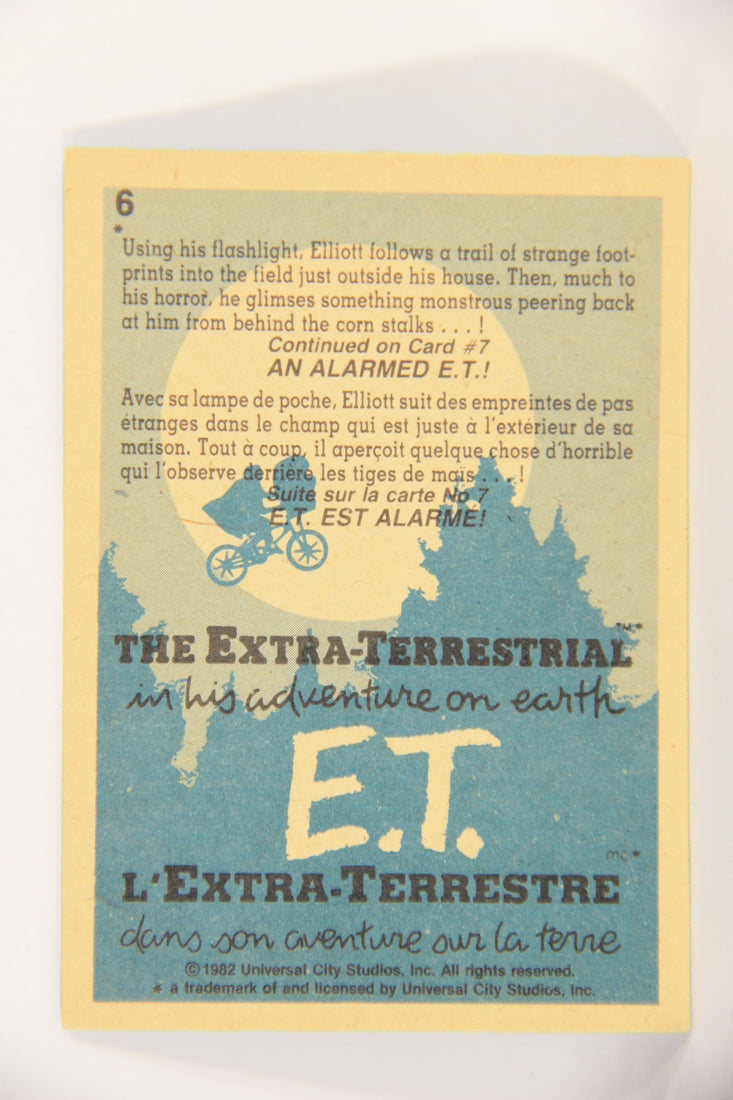 E.T. The Extra-Terrestrial 1982 Trading Card #6 Fright In The Woods FR-ENG OPC L018033