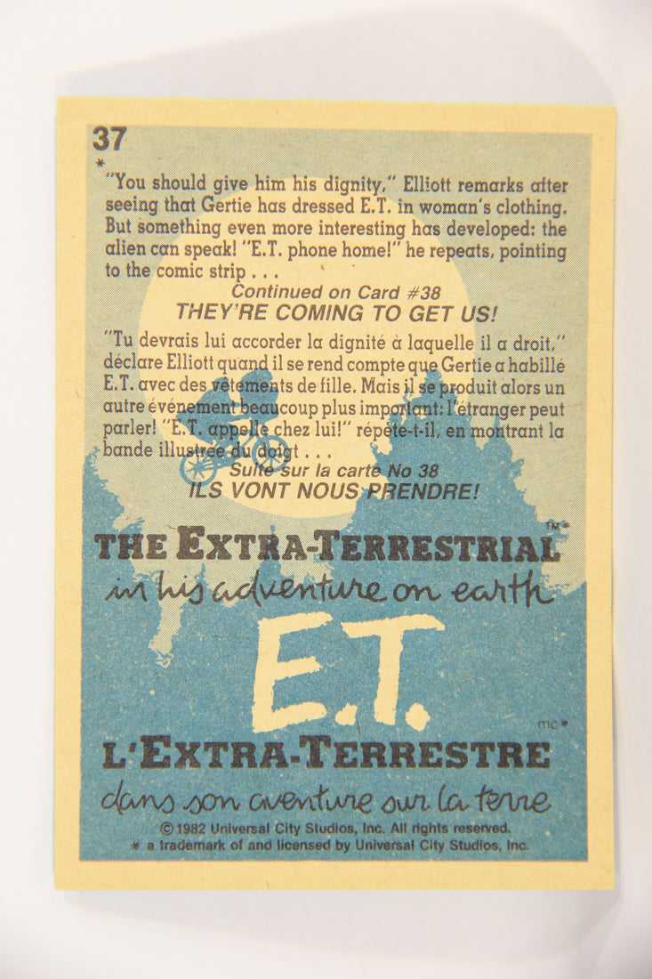 E.T. The Extra-Terrestrial 1982 Trading Card #37 Comic Strip Strategy FR-ENG OPC L018064