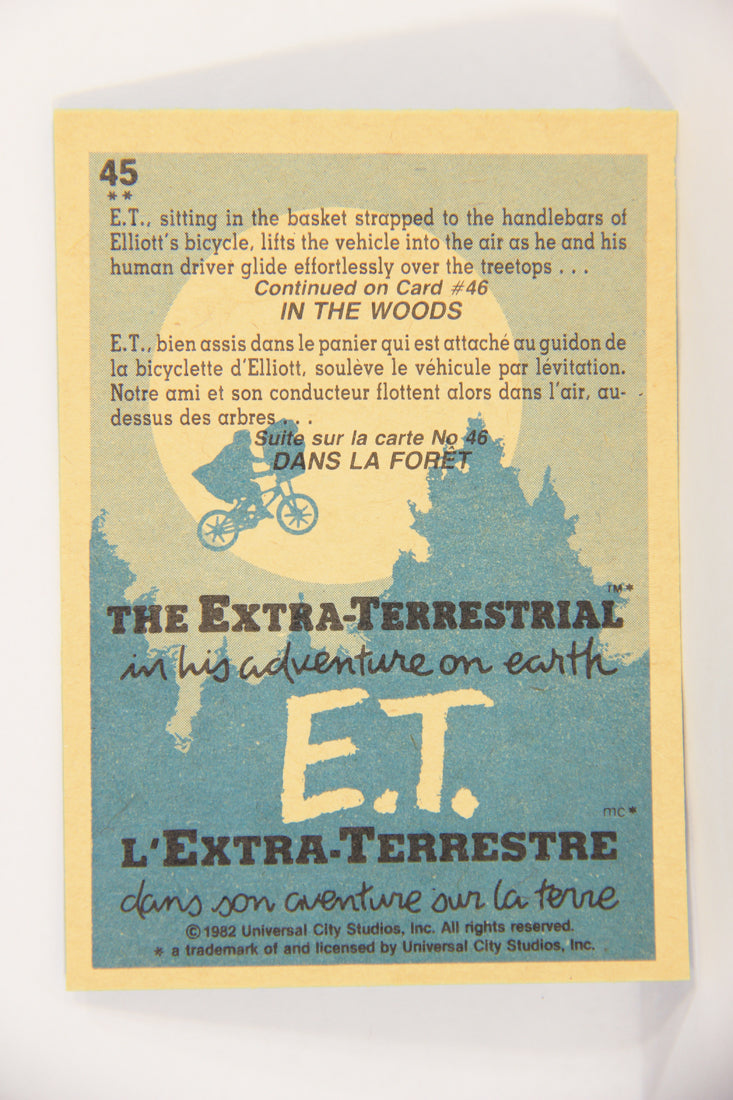 E.T. The Extra-Terrestrial 1982 Trading Card #45 Night Ride FR-ENG OPC L018072