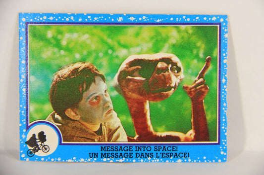 E.T. The Extra-Terrestrial 1982 Trading Card #49 Message Into Space FR-ENG OPC L018076
