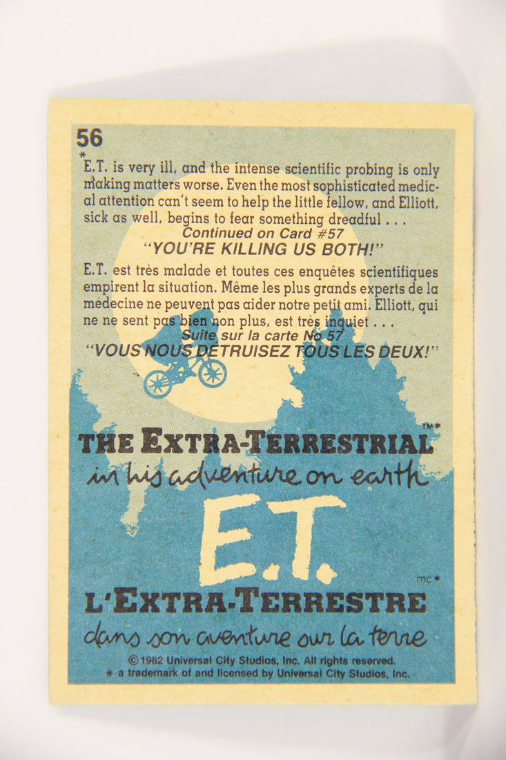 E.T. The Extra-Terrestrial 1982 Trading Card #56 How Can We Save Him FR-ENG OPC L018083