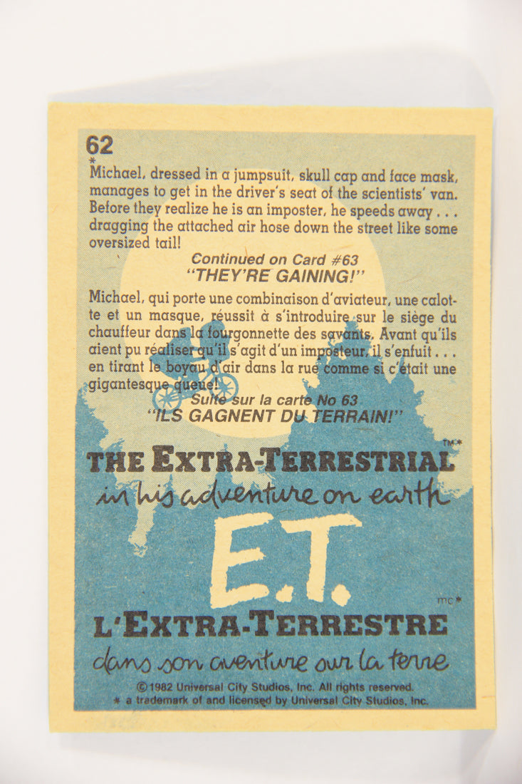 E.T. The Extra-Terrestrial 1982 Trading Card #62 Van To Freedom FR-ENG OPC L018089