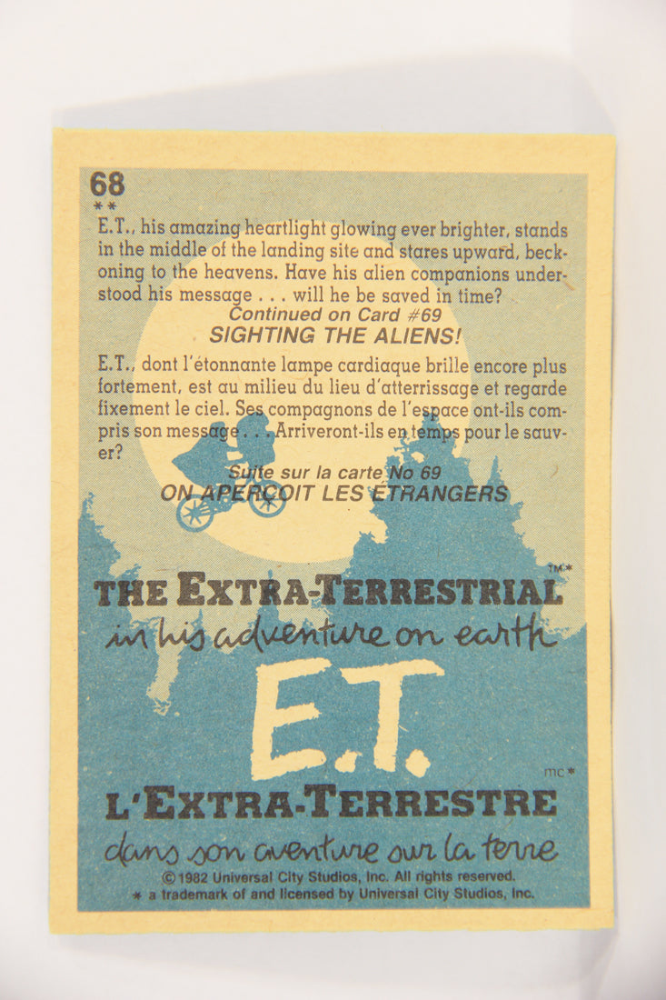 E.T. The Extra-Terrestrial 1982 Trading Card #68 E.T.'s Glowing Heart FR-ENG OPC L018095